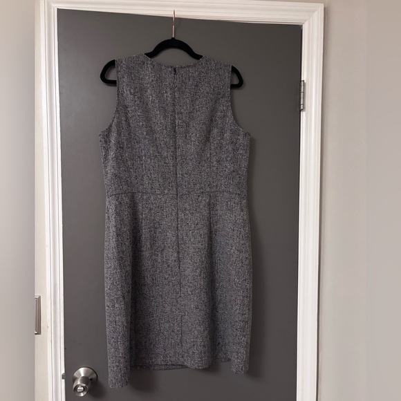 LOFT Tweed Ruffle Button Sheath Dress | Size 14 - Picture 2 of 8